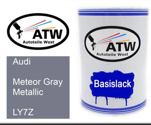 Audi, Meteor Gray Metallic, LY7Z: 500ml Lackdose, von ATW Autoteile West.